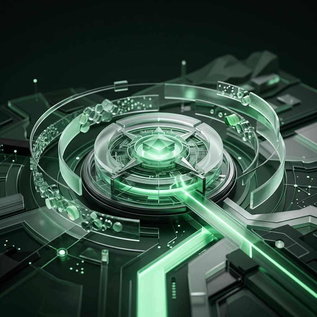 Layered compass and map lines suggesting go-to-market strategy and positioning